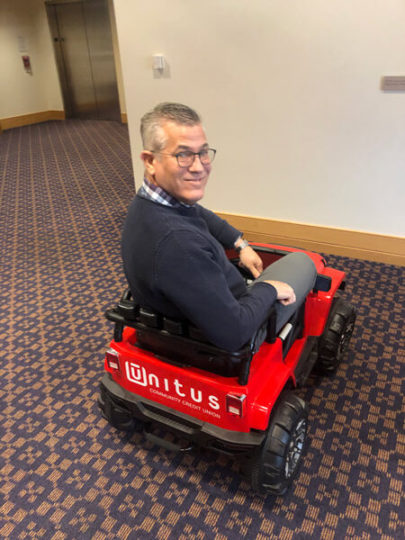 Steve Stapp in go kart