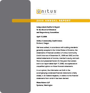 2008 Unitus Annual Report Addendum