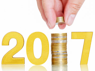 What is Inflation: Graphic of "2017" where the "1" is a stack of coins.