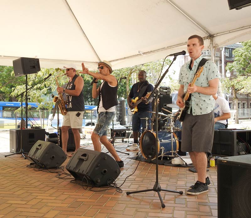 Hit Machine band on stage