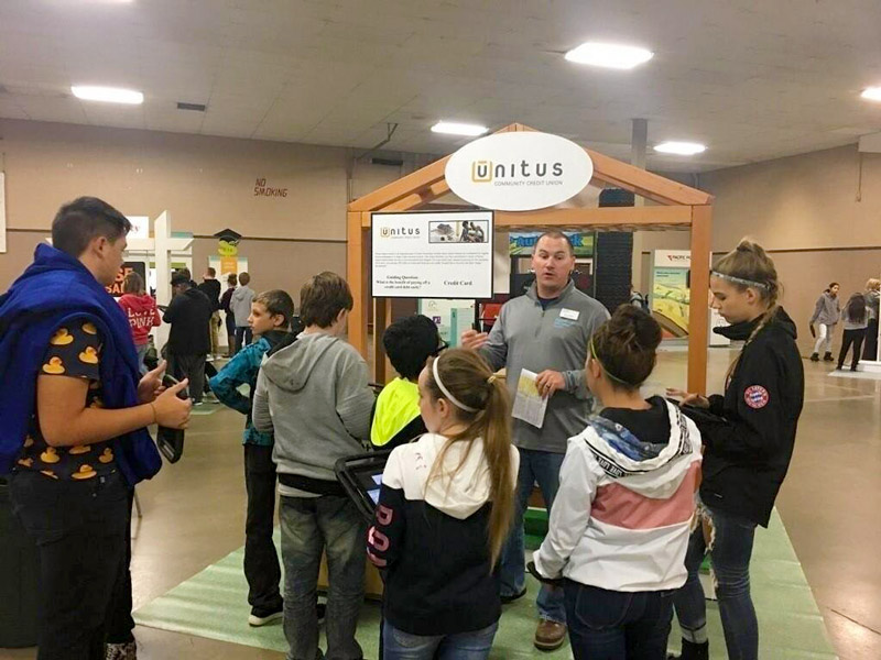 Junior Achievers at a JA Finance Park