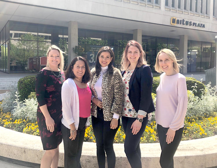 Char Sears, Lisseth Lorelli-Qualls, Viviana Gomez, Alyssa Cullen, and Tjana Pon
