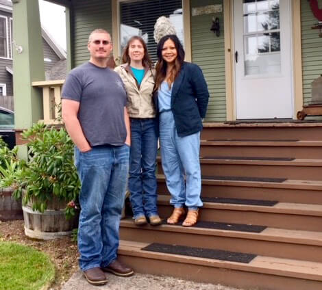 Phaysy Allen with two new homeowners