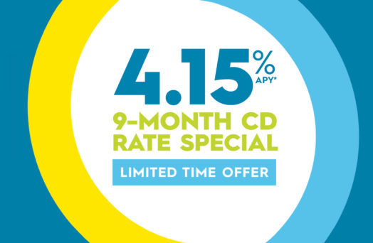 4,15 por ciento APY 9 meses CD tasa especial, sólo por tiempo limitado